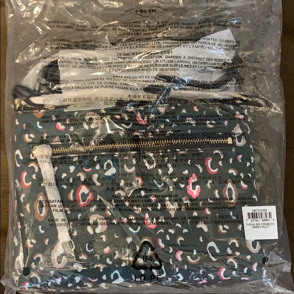 Fossil Fiona EW Crossbody Green Multi Bag - Picture 6 of 10